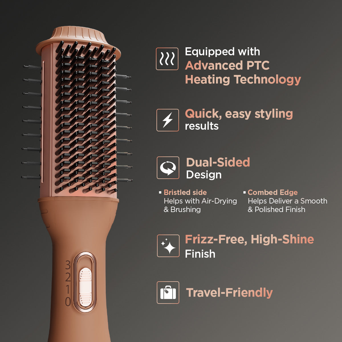 WET-TO-DRY AIR SMOOTHENING BRUSH