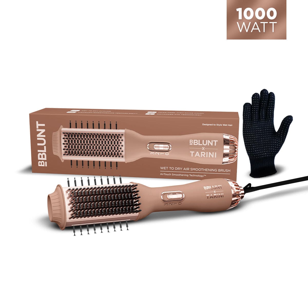 WET-TO-DRY AIR SMOOTHENING BRUSH - 1000W (FOR DENSE, THICK & WAVY HAIR)