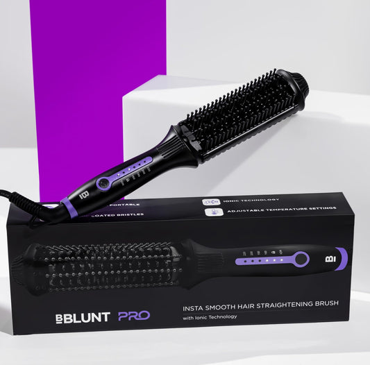Pro Insta Smooth Hair Straightening Brush  Ionic Technology | Lightweight & Portable