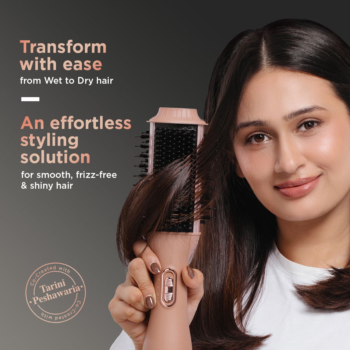 Wet-To-Dry Air Smoothening Brush