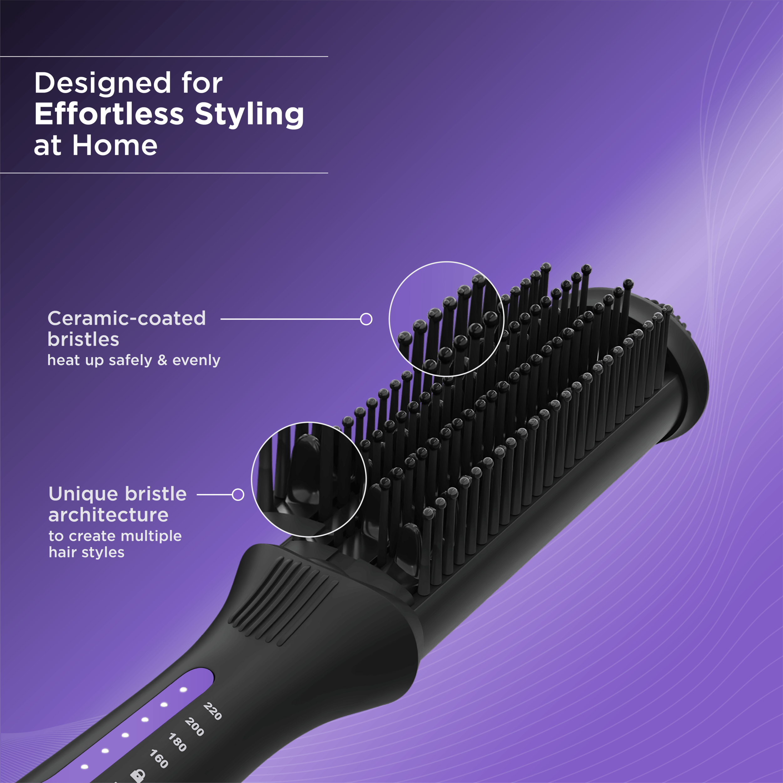 Pro Insta Smooth Hair Straightening Brush Ionic Technology | Lightweig ...