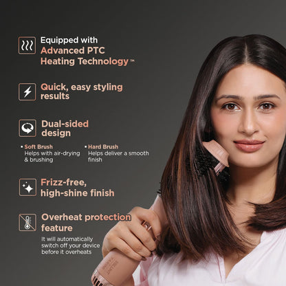 WET-TO-DRY AIR SMOOTHENING BRUSH - 850W (FOR FINE TO MEDIUM HAIR)