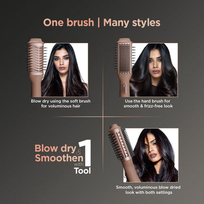 WET-TO-DRY AIR SMOOTHENING BRUSH - 850W (FOR FINE TO MEDIUM HAIR)