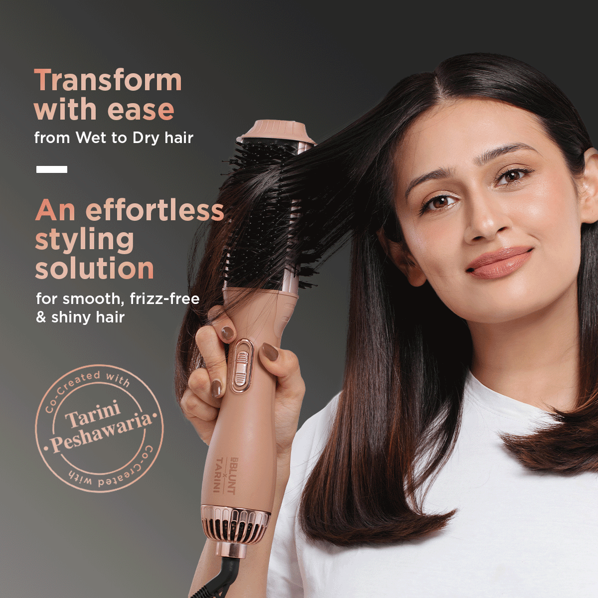 Wet-To-Dry Air Smoothening Brush