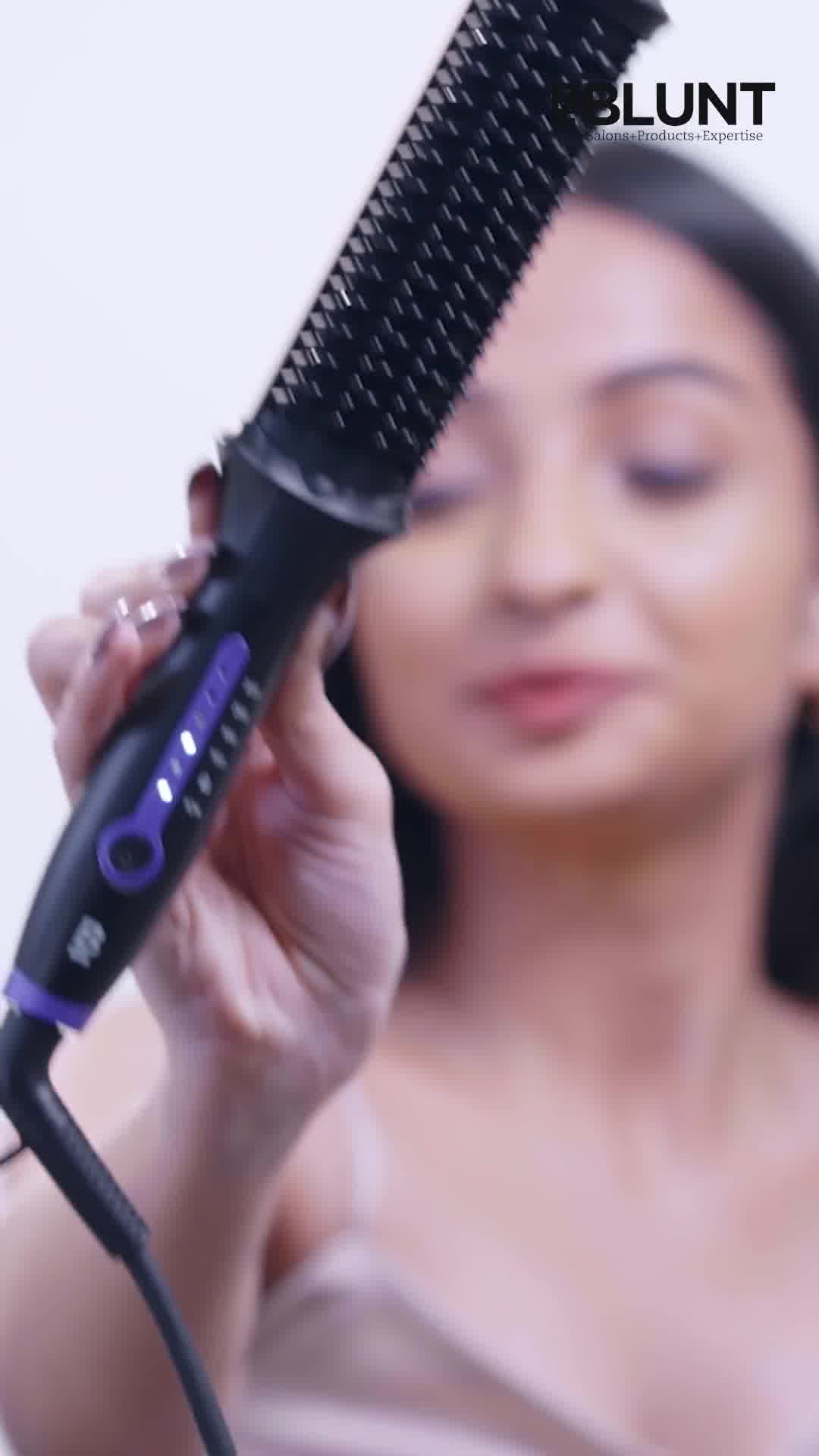 Pro Insta Smooth Hair Straightening Brush Ionic Technology Lightweig BBLUNT